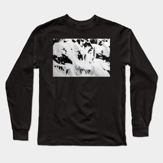 Snow Mountain Texture Long Sleeve T-Shirt by Kate-P-